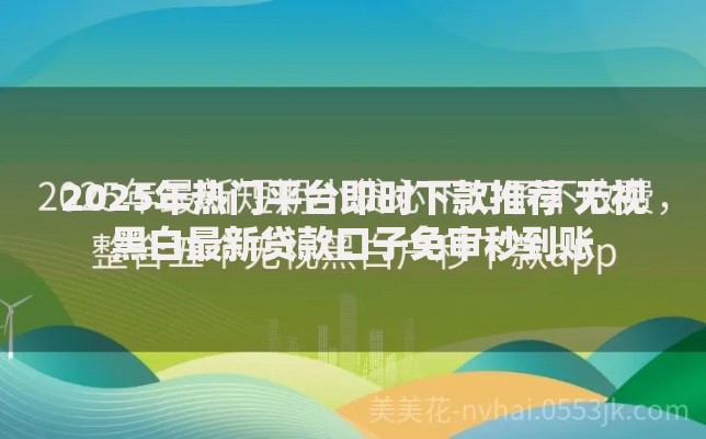 2025年热门平台即时下款推荐 无视黑白最新贷款口子免审秒到账