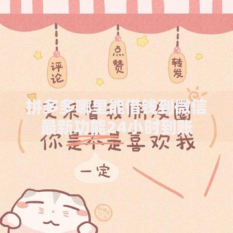 拼多多哪里能借钱到微信最新功能24小时到账