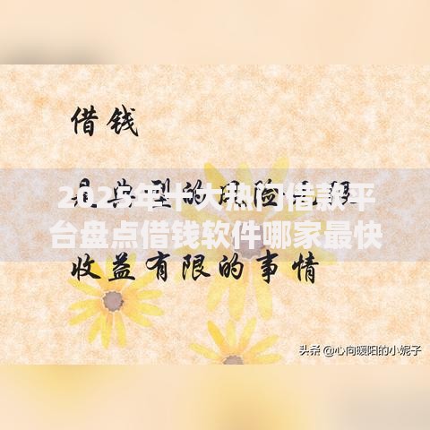 2025年十大热门借款平台盘点借钱软件哪家最快下款