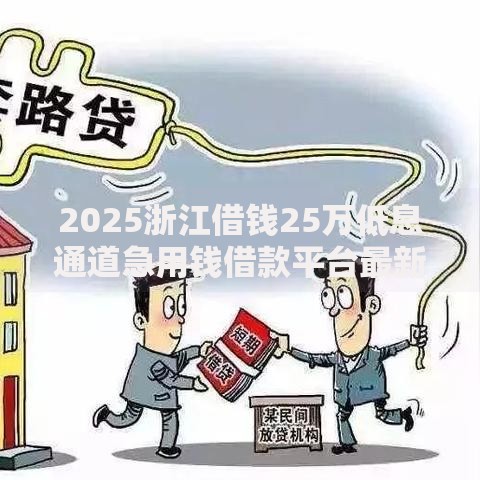 2025浙江借钱25万低息通道急用钱借款平台最新推荐