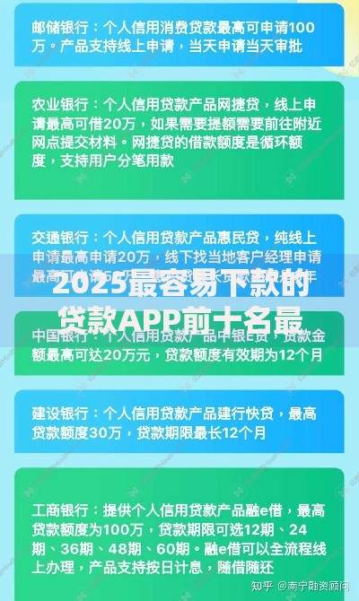 2025最容易下款的贷款APP前十名最新热门口子推荐榜