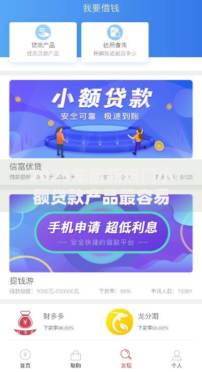 2025年最新热门小额贷款产品最容易下款的网贷平台推荐