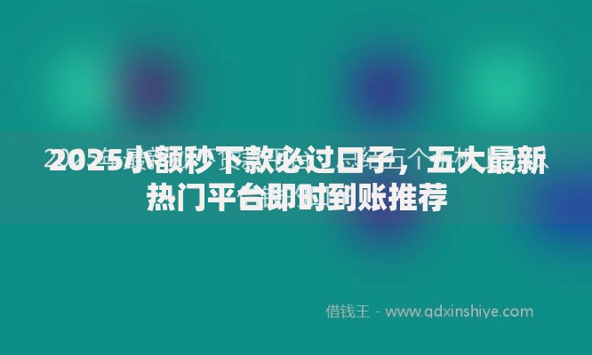 2025小额秒下款必过口子，五大最新热门平台即时到账推荐