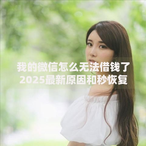 我的微信怎么无法借钱了2025最新原因和秒恢复方法全解析