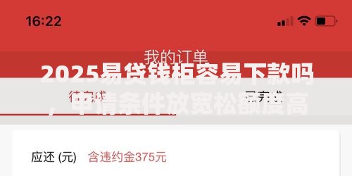 2025易贷钱柜容易下款吗，申请条件放宽松额度高放款快的贷款平台