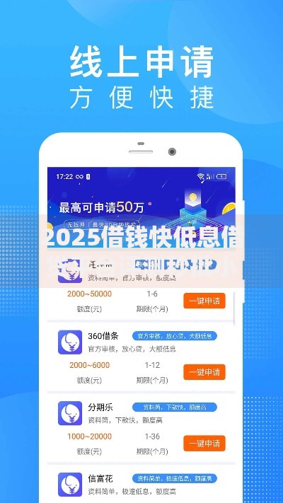 2025借钱快低息借贷平台评测秒批小额急用热门网址