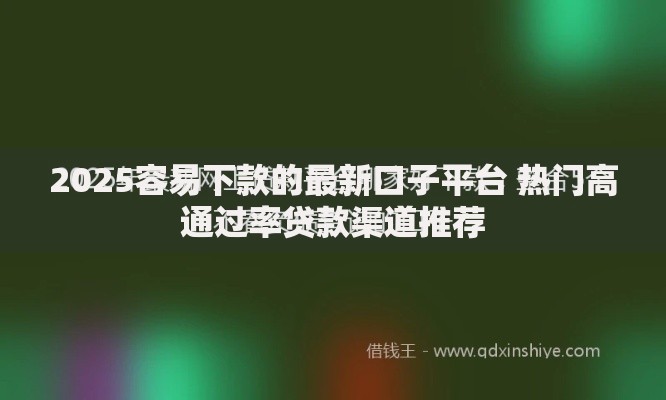2025容易下款的最新口子平台 热门高通过率贷款渠道推荐