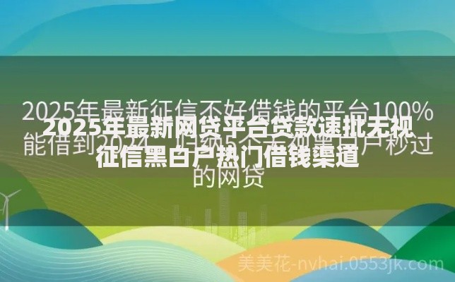 2025年最新网贷平台贷款速批无视征信黑白户热门借钱渠道