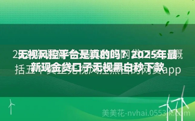 无视风控平台是真的吗？2025年最新现金贷口子无视黑白秒下款