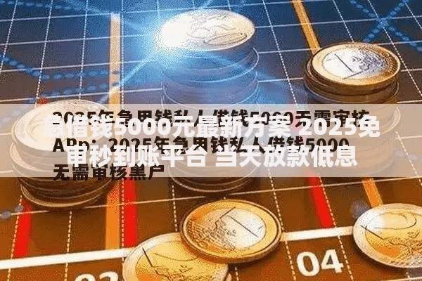 急借钱5000元最新方案 2025免审秒到账平台 当天放款低息