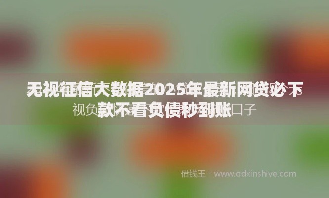 无视征信大数据2025年最新网贷必下款不看负债秒到账