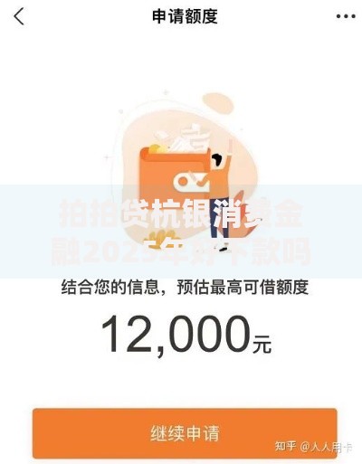 拍拍贷杭银消费金融2025年好下款吗审核松通过率高