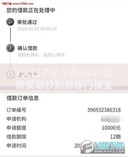 7天口子必下款2025最新渠道秒到账零门槛全流程解析