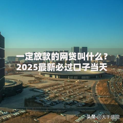 一定放款的网贷叫什么？2025最新必过口子当天到账无视黑白