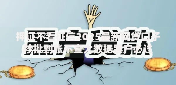 押证不看征信2025最新网贷口子秒批到账不查大数据黑户必过