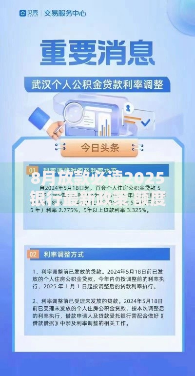 8月放款必读2025银行最新政策 额度收紧放款提速技巧
