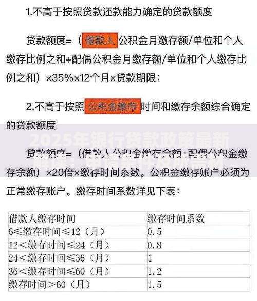 2025年银行贷款政策最新解读：申请条件及所需材料资格要求全攻略