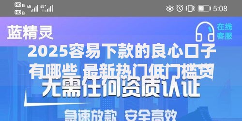 2025容易下款的良心口子有哪些 最新热门低门槛贷款产品推荐