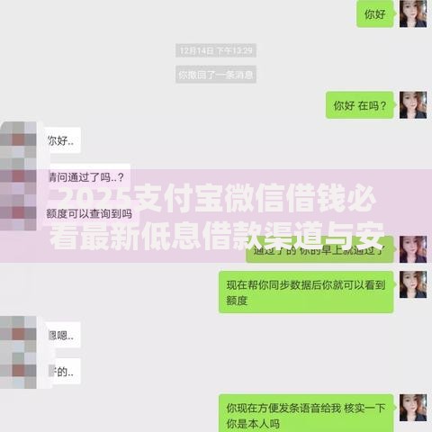 2025支付宝微信借钱必看最新低息借款渠道与安全流程详解