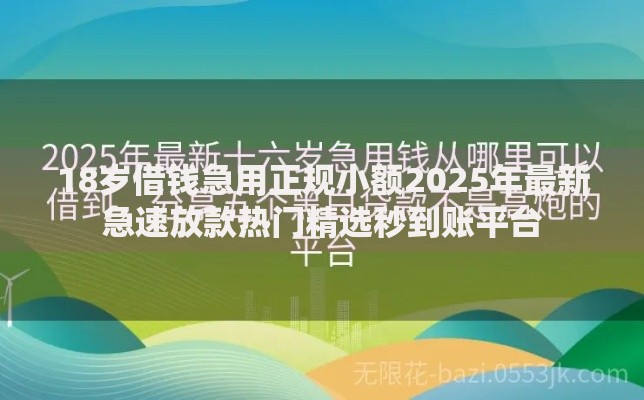 18岁借钱急用正规小额2025年最新急速放款热门精选秒到账平台