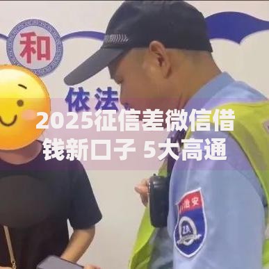2025征信差微信借钱新口子 5大高通过率应急贷款平台秒下款