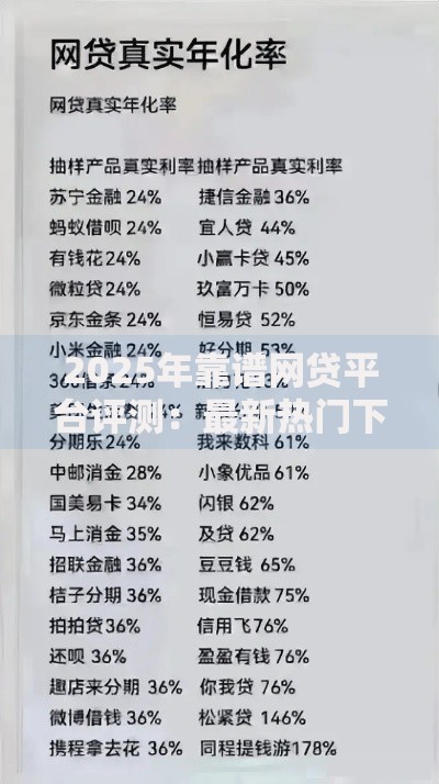 2025年靠谱网贷平台评测：最新热门下款渠道实测指南
