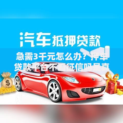 急需3千元怎么办？押车贷款平台不看征信吗是真的吗试试这8个无门槛平台