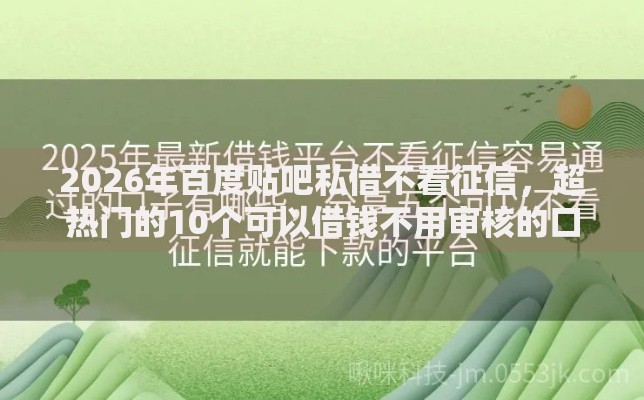 2026年百度贴吧私借不看征信，超热门的10个可以借钱不用审核的口子推荐