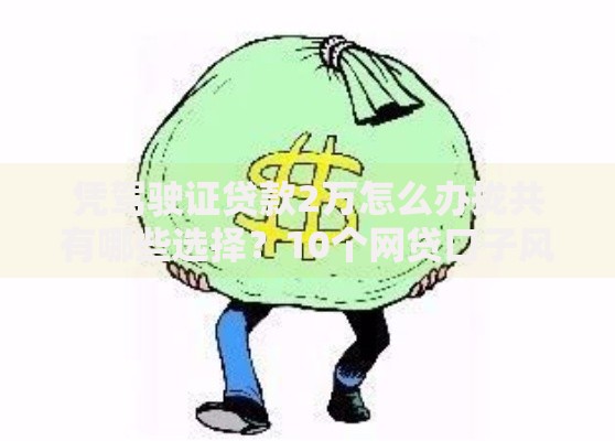 凭驾驶证贷款2万怎么办拢共有哪些选择？10个网贷口子风控不严的平台详解