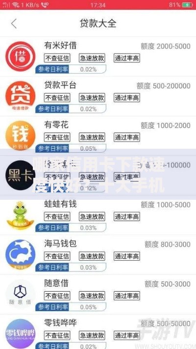 哪家信用卡下款速度快好？十大手机贷款平台推荐
