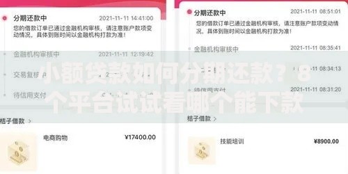 小额贷款如何分期还款?8个平台试试看哪个能下款 小额贷款如何分期还款?8个平台试试看哪个能下款