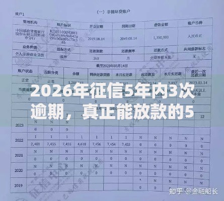2026年征信5年内3次逾期，真正能放款的5个易通过的贷款平台推荐