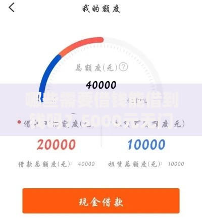 哪些需要借钱能借到钱吗？5000元无门槛借款7个平台推荐