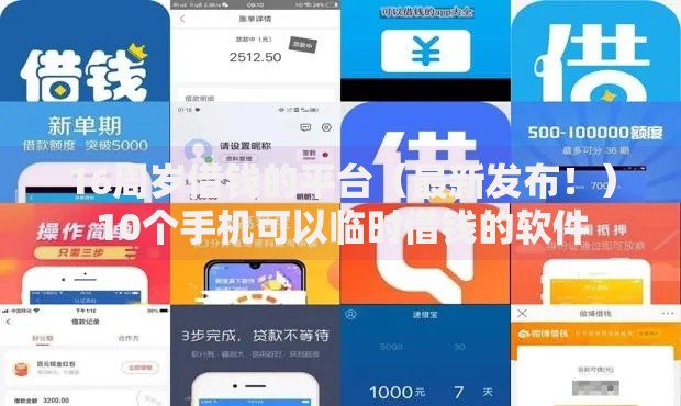 16周岁借钱的平台(最新发布!)10个手机可以临时借钱的软件 16周岁借钱的平台(最新发布!)10个手机可以临时借钱的软件