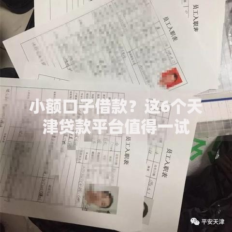 小额口子借款？这6个天津贷款平台值得一试