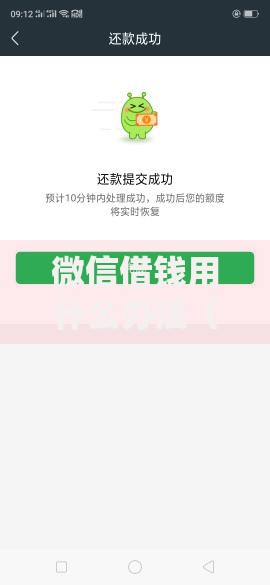 微信借钱用什么办法（最新发布！）9个贷款平台都