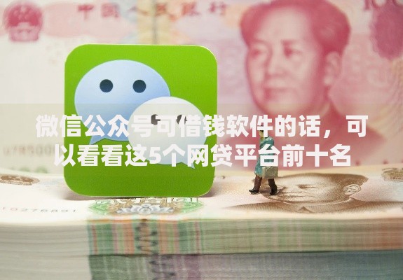 微信公众号可借钱软件的话，可以看看这5个网贷平台前十名