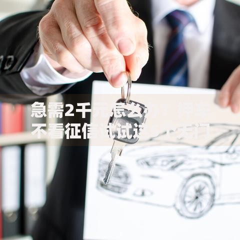 急需2千元怎么办？押车不看征信试试这5个无门槛平台