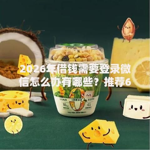 2026年借钱需要登录微信怎么办有哪些？推荐6个容易下款的平台