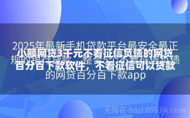 小额网贷3千元不看征信负债的网贷百分百下款软件，不看征信可以贷款不的8个平台介绍