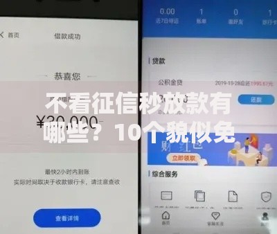 不看征信秒放款有哪些？10个貌似免审批、不看征信直接放款的平台合集