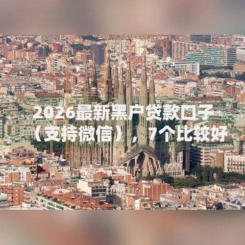 2026最新黑户贷款口子（支持微信），7个比较好的小额贷款口子无私分享