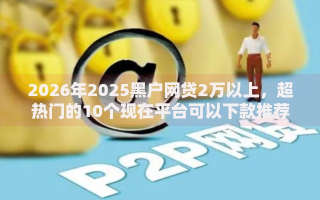 2026年2025黑户网贷2万以上，超热门的10个现在平台可以下款推荐