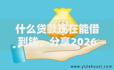 什么贷款现在能借到钱，分享2026年最新6个最好的贷款平台