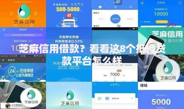 芝麻信用借款？看看这8个抵押贷款平台怎么样