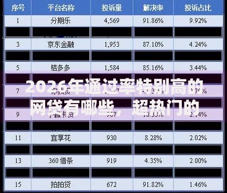 2026年通过率特别高的网贷有哪些，超热门的10个不看负债的长期网贷软件推荐