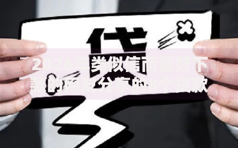 2026年类似信而富好下款的网友分享的8个贷款小平台我觉得不错！