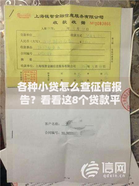 各种小贷怎么查征信报告？看看这8个贷款平台有没有能下款的