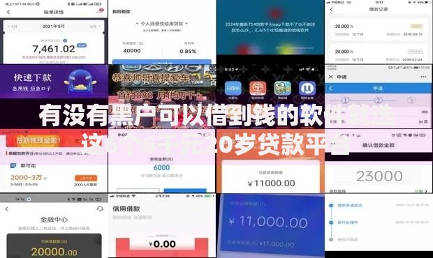 有没有黑户可以借到钱的软件就选这6个6千元20岁贷款平台 有没有黑户可以借到钱的软件就选这6个6千元20岁贷款平台