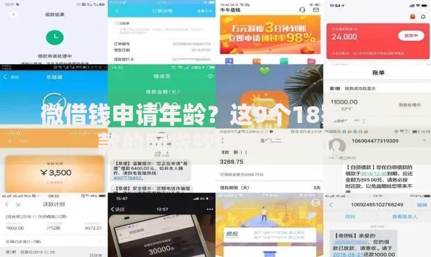 微借钱申请年龄？这9个18岁必下款的网贷软件值得一试